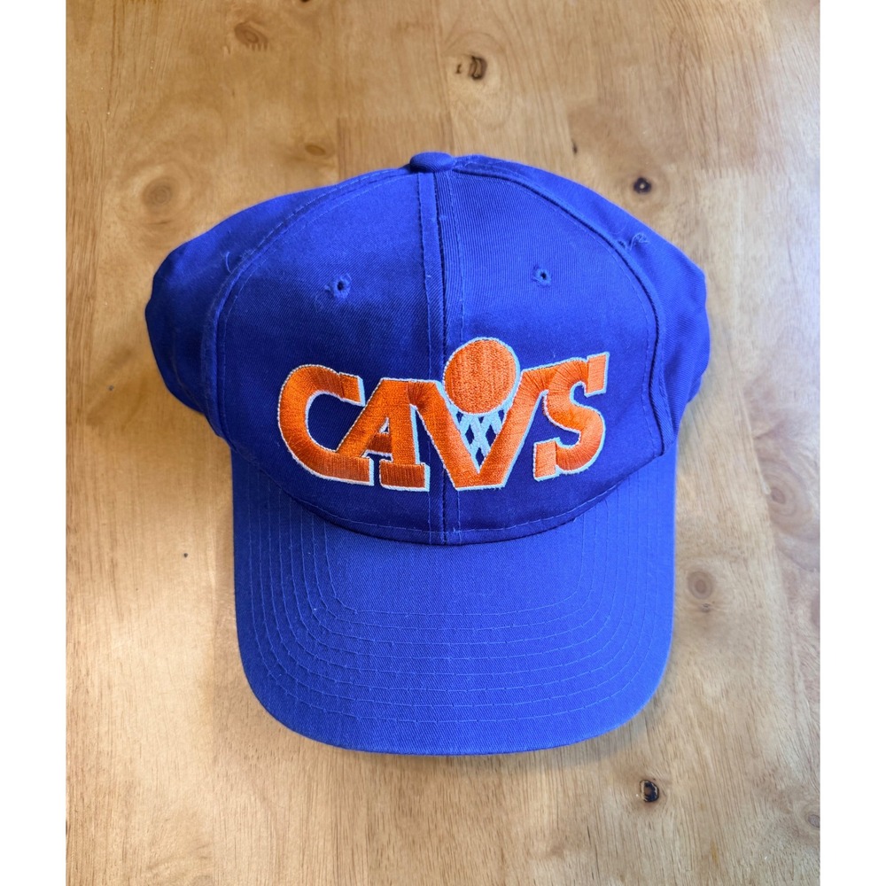 Vintage Starter Cleveland Cavaliers Hat Snapback NBA Blue Orange Cavs Logo Cap